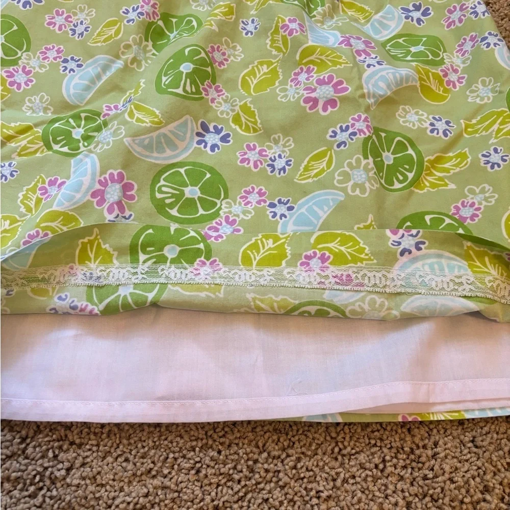 Lilly Pulitzer Guava Lime Twist Cotton Blend Skirt 10 - Retired Print